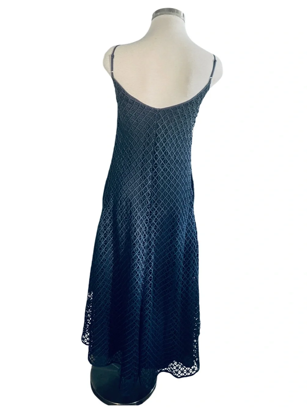 Emporio Armani Blue Lace Flared Slip Dress Size 0 US (36 Italy)